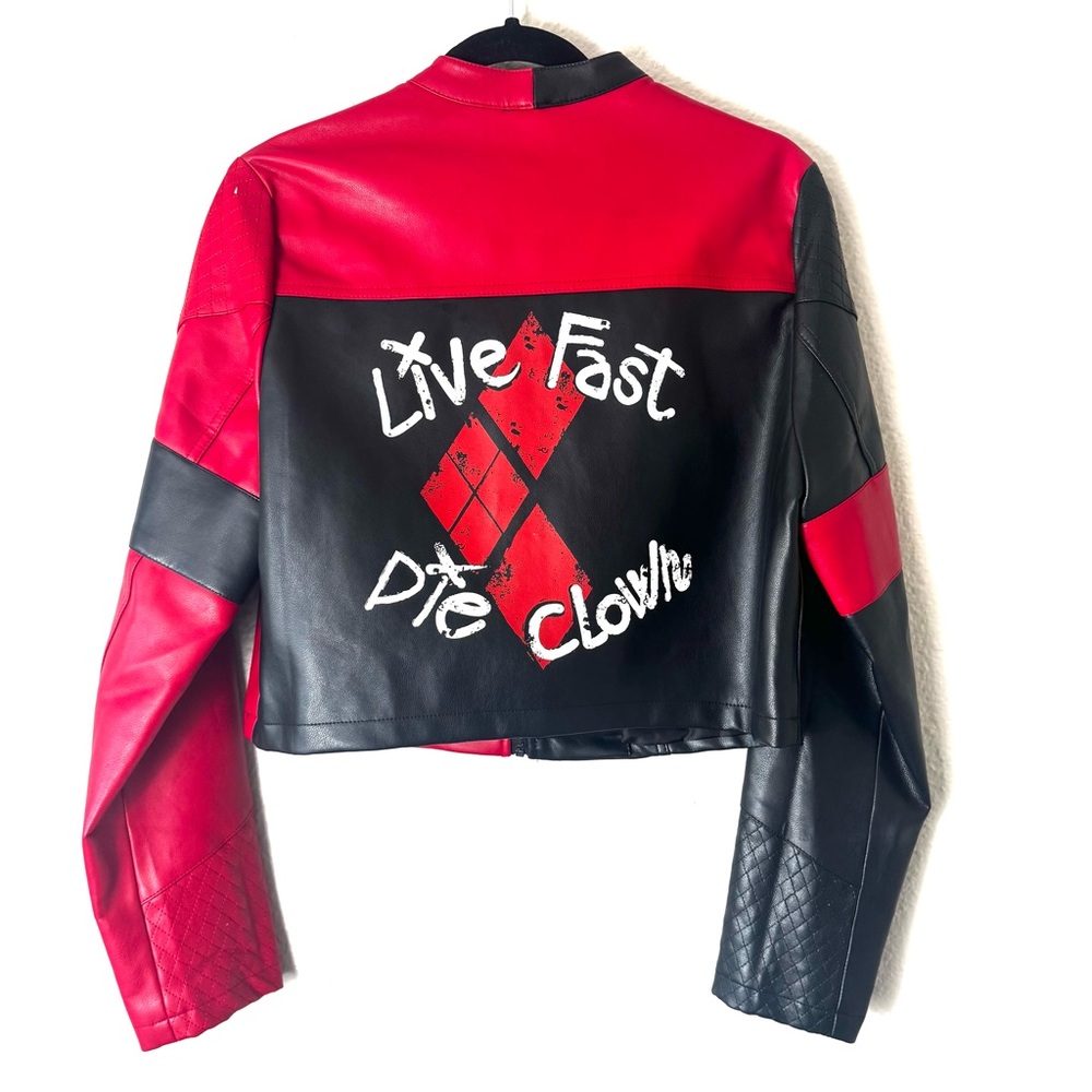 DC Comics The Suicide Squad Harley Quinn Live Fast Die Clown Jacket Medium - Picture 2 of 8